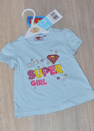 Футболка supergirl 3-6 мес. superwoman superhero супермен супе...