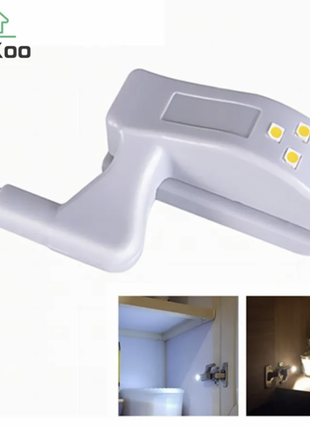 Cветодиодная LED подсветка для шкафов на мебельные петли, Warm Li