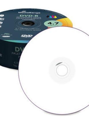 Диск DVD Mediarange DVD-R 4.7GB 120min 16x speed, inkjet fulls...