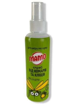 Спрей МАМО от комаров и клещей безспиртовой 100 мл