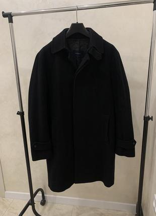 Шерстяное пальто burberry мужская черная шерсть