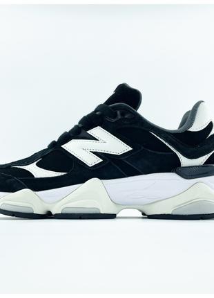 Мужские / женские кроссовки New Balance 9060 Black White черно...