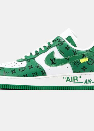 Кроссовки Nike Air Force 1 Low By Virgil Abloh White Green x L...