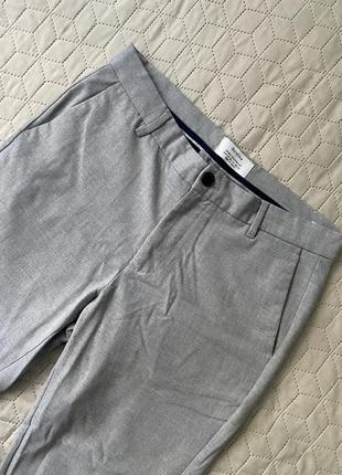 Классические свет серые мужские брюки штаны