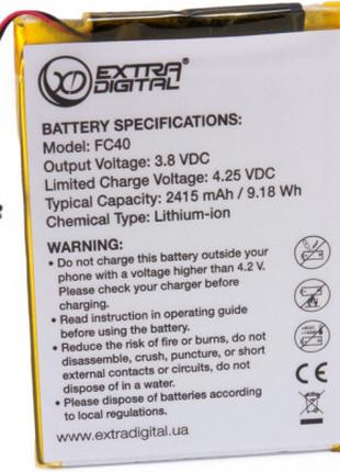 Аккумуляторная батарея Extradigital Motorola Moto G3 (FC40) 24...