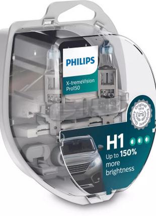 Автолампа Philips H1 X-treme VISION PRO +150%, 3700K, 2шт/бліс...