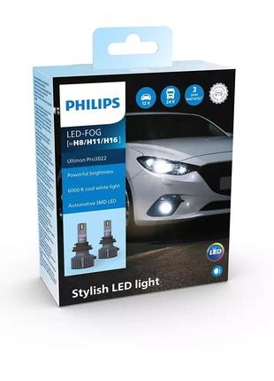 Комплект светодиодных ламп PHILIPS H8/H11/H16 11366U3022X2 LED...