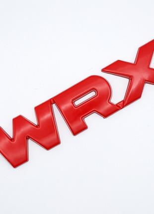 Емблема WRX на задню частину авто (метал, червоний), Subaru
