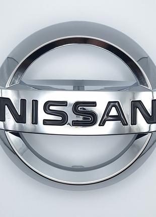 Эмблема логотип Nissan на решётку радиатора (хром) 130*112 мм