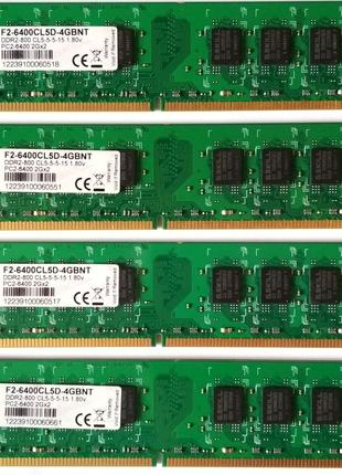 8GB 4*2GB DDR2 RAM PC2 6400U 800 CL5 G.Skill Оперативная память