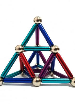 Разноцветный магнитный конструктор buckyballs n buckybars, 64 ...