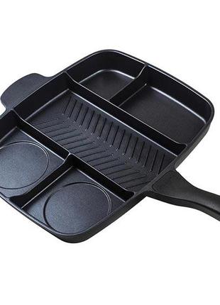 Сковорода гриль с антипригарным покрытием Magic Pan на 5 секци...