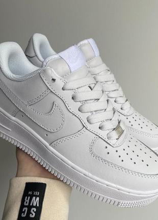 Кроссовки nike air force 1’07 white premium 3