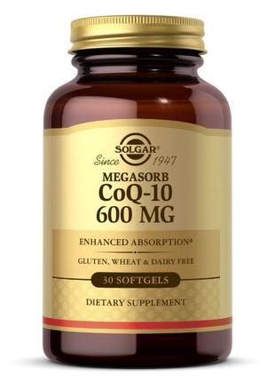 Натуральная добавка Solgar Megasorb CoQ-10 600 mg, 30 капсул
