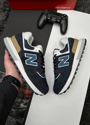 Мужские кроссовки new balance prm classic navy blue sand