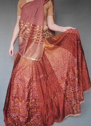 Сари индийское. гопи-дресс. длинная юбка