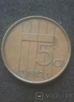 5 центів 1982р., Нідерланди