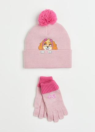 Комплект шапка и перчатки для девочки