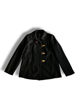 Черное пальто, пиджак утеплен от h&amp;м