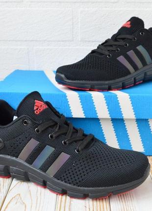 Adidas marathon кроссовки черные с перламутром весенние демисе...