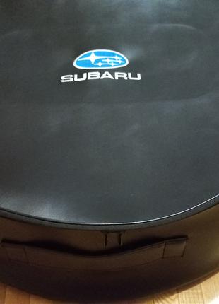 Чехол на запаску/докатку/заднее колесо Subaru r14-22 кожзам