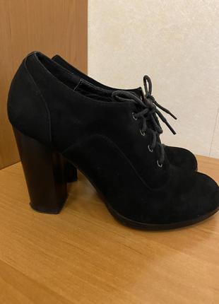 Чёрные женские туфли  ботильёны lino marano, размер 37