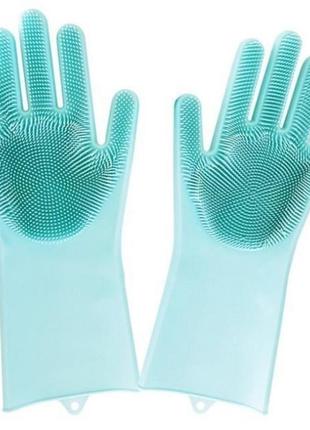 Силиконовые перчатки magic silicone gloves для уборки чистки м...