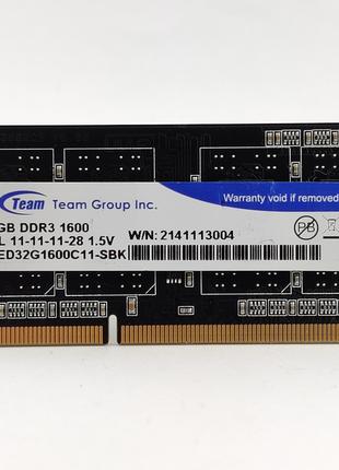 Оперативна пам'ять для ноутбука SODIMM Team DDR3 2Gb 1600MHz P...
