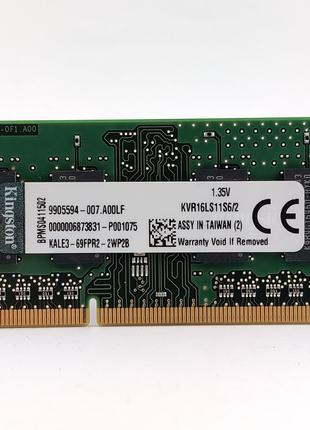 Оперативна пам'ять для ноутбука SODIMM Kingston DDR3L 2Gb 1600...