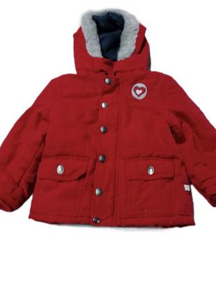 Немецкая красная качественная куртка на девочку 2 лет размер 92