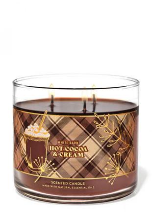 Велика свічка bath and body works hot cocoa cream