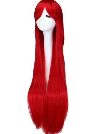Длинный красный парик RESTEQ - 100см, прямые волосы, косплей, ...