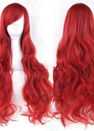 Длинные парики RESTEQ - 80см, Темно-красные, красные волнистые...