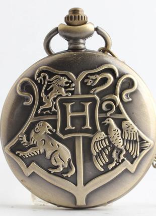 Часы на цепочке с гербом Хогвартс RESTEQ 47 мм. Часы карманные...