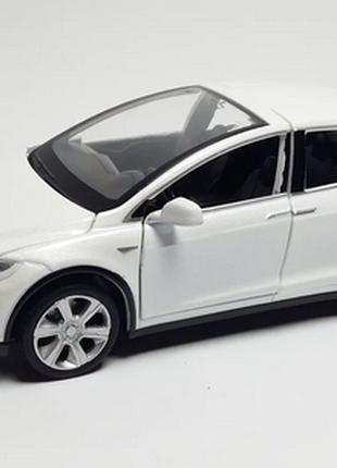 Модель автомобиля Tesla X90 1:32. Металлическая машинка, инерц...