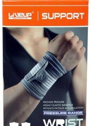 Фіксатор запястя LiveUp WRIST SUPPORT сірий/білий (LS5672-SM)