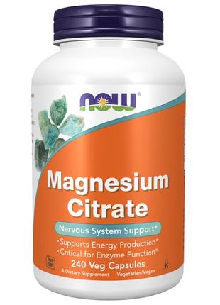 Магний Now Magnesium Citrate 240 caps