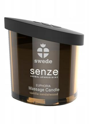 Масажна свічка Swede Senze, з ароматом ванілі та сандала, 150 ...