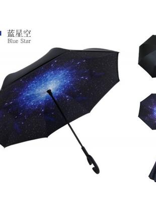 Парасолька Lesko Up-Brella Зоряне небо складана парасолька у з...