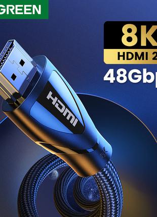 Ugreen HDMI 2.1 кабель в оплетке 8К/60 4К/120 48 Гбит eARC (1 м)