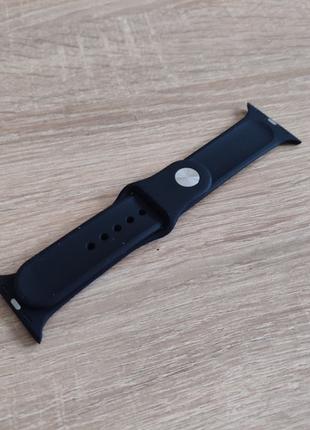 Ремешок для часов Apple Watch силиконовый 42/44/45 мм черный