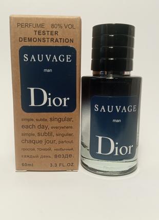 Духи мужской парфюм Dior Sauvage Диор Саваж тестер ОАЄ туалетн...
