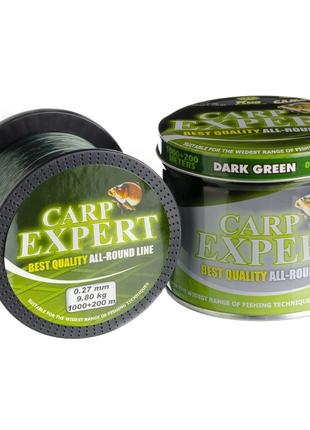Carp Expert Dark Green 0.27 мм 1200м 9,8 кг леска рыболовная