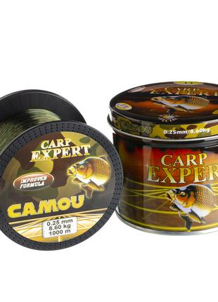 Леска Carp Expert Camou 1000м 0.25мм 8.6 кг леска рыболовная