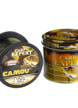 Жилка Carp Expert Camou 1000м 0.30мм 11.9 кг волосінь рибальська