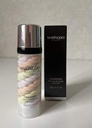 Трикольорова база під макіяж 3 в 1 maringdo tri- color make up...