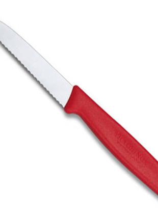 Нож кухонный Victorinox Standart 8см, серрейтор,красный ll