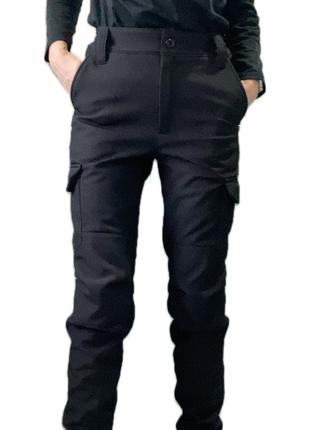 Женские полицейские тактические штаны черные утепленные