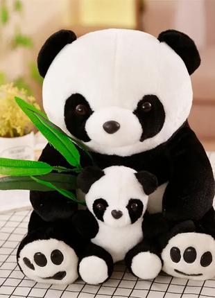 Мягкая игрушка Панда с ребенком, плюшевые мишки, 23см и 10см