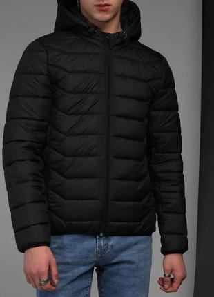 Куртка мужская демисезонная с капюшоном стобана черная